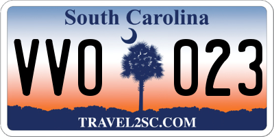 SC license plate VVO023
