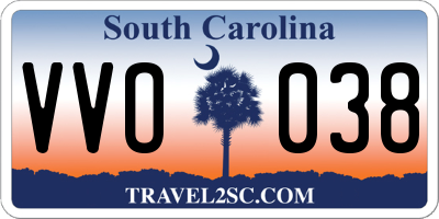 SC license plate VVO038