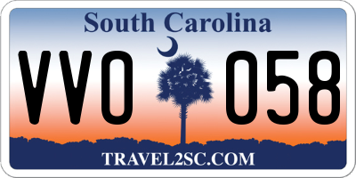 SC license plate VVO058