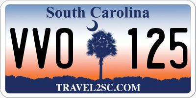 SC license plate VVO125