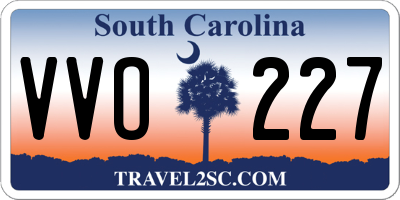 SC license plate VVO227