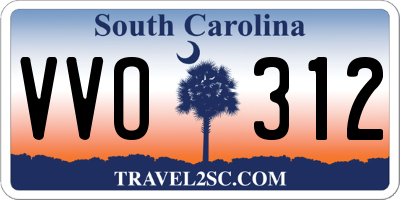 SC license plate VVO312