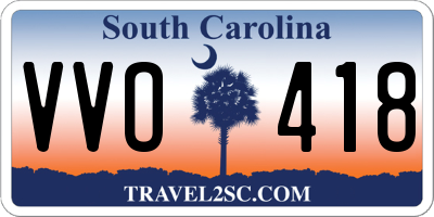 SC license plate VVO418