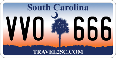 SC license plate VVO666