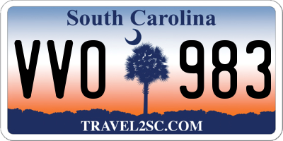 SC license plate VVO983