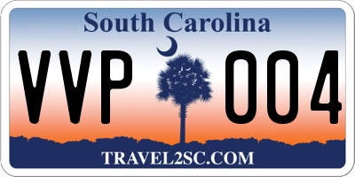 SC license plate VVP004