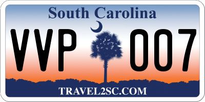SC license plate VVP007