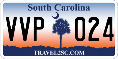 SC license plate VVP024