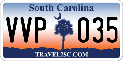 SC license plate VVP035