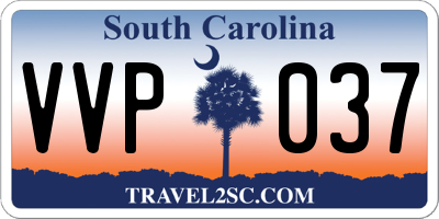 SC license plate VVP037