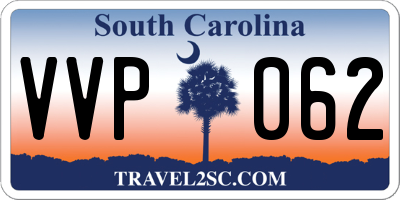 SC license plate VVP062