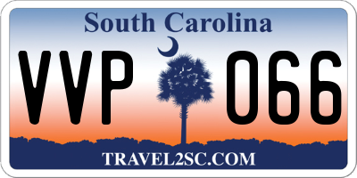 SC license plate VVP066