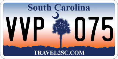 SC license plate VVP075