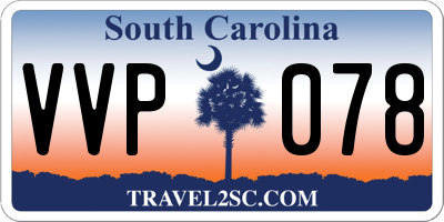 SC license plate VVP078