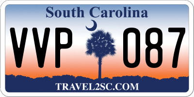 SC license plate VVP087