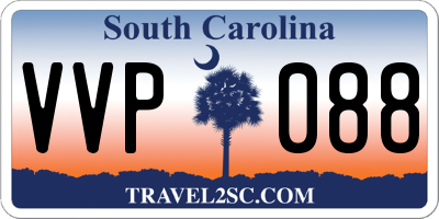 SC license plate VVP088