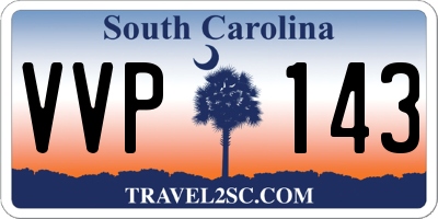 SC license plate VVP143