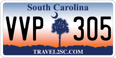 SC license plate VVP305