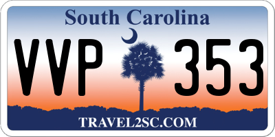 SC license plate VVP353