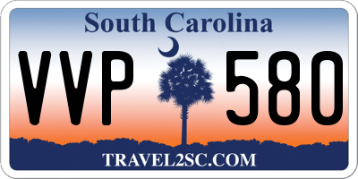 SC license plate VVP580