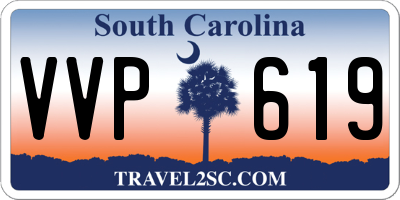SC license plate VVP619