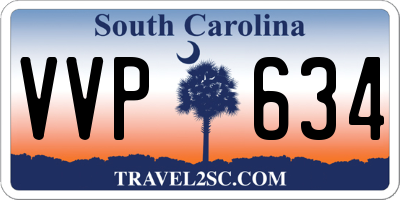 SC license plate VVP634