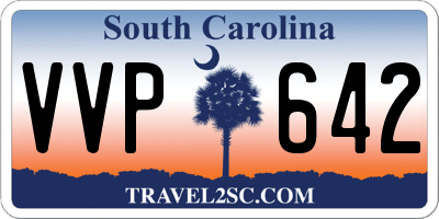 SC license plate VVP642