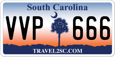 SC license plate VVP666