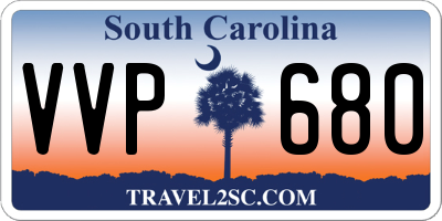 SC license plate VVP680