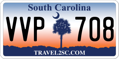 SC license plate VVP708