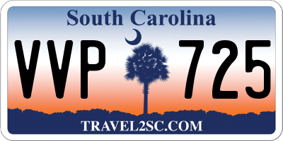 SC license plate VVP725