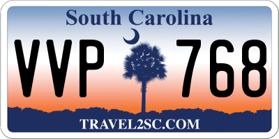 SC license plate VVP768