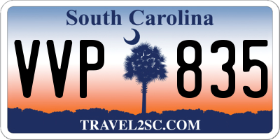 SC license plate VVP835