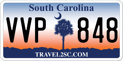 SC license plate VVP848