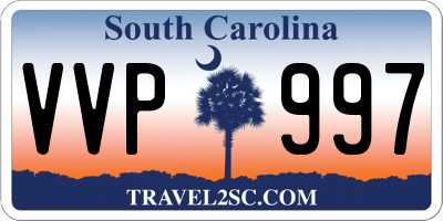 SC license plate VVP997