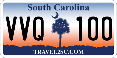 SC license plate VVQ100