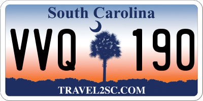 SC license plate VVQ190