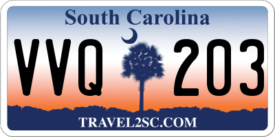 SC license plate VVQ203