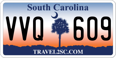SC license plate VVQ609
