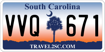 SC license plate VVQ671
