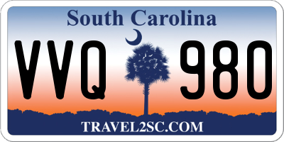 SC license plate VVQ980