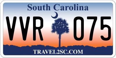 SC license plate VVR075