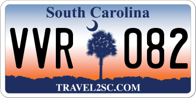 SC license plate VVR082