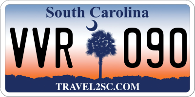 SC license plate VVR090