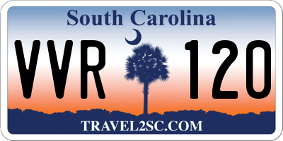SC license plate VVR120