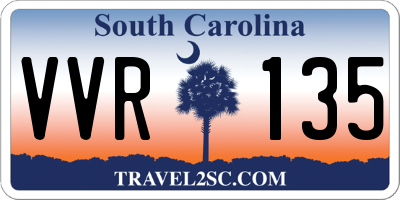 SC license plate VVR135