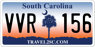SC license plate VVR156