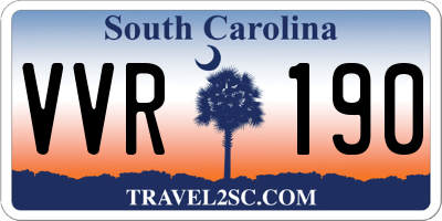 SC license plate VVR190