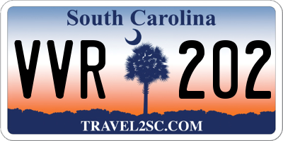 SC license plate VVR202