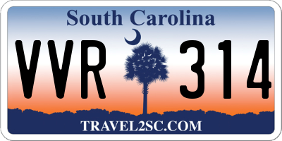 SC license plate VVR314